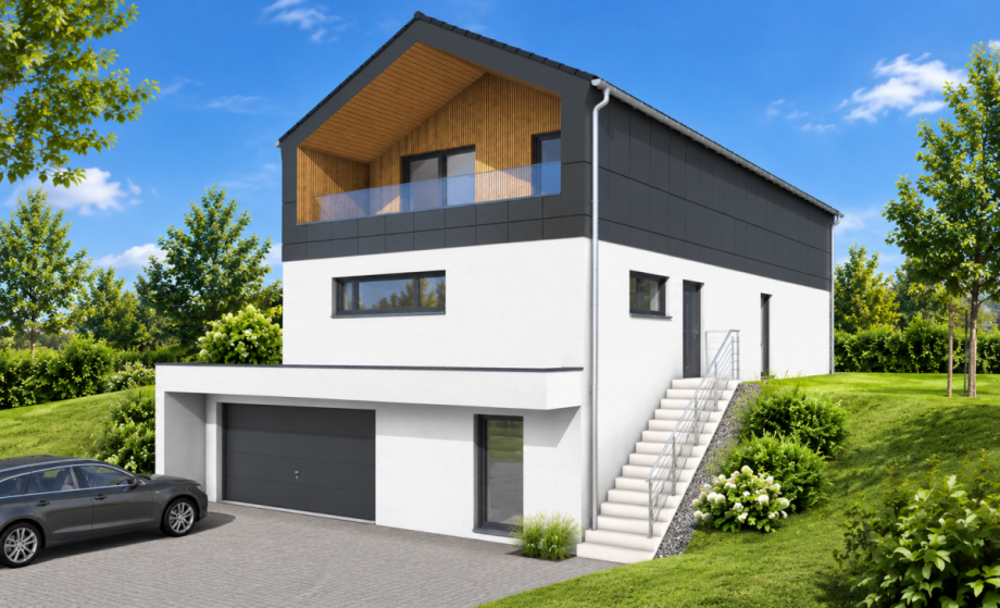 Visualisierung Haus stra�enseitig Wohngrundst�ck Eisenach
