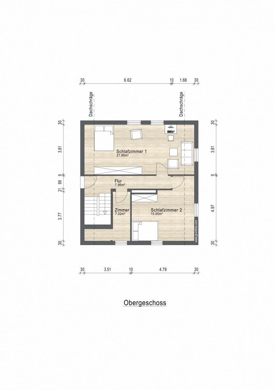 Grundriss Obergeschoss Einfamilienhaus Eisenach