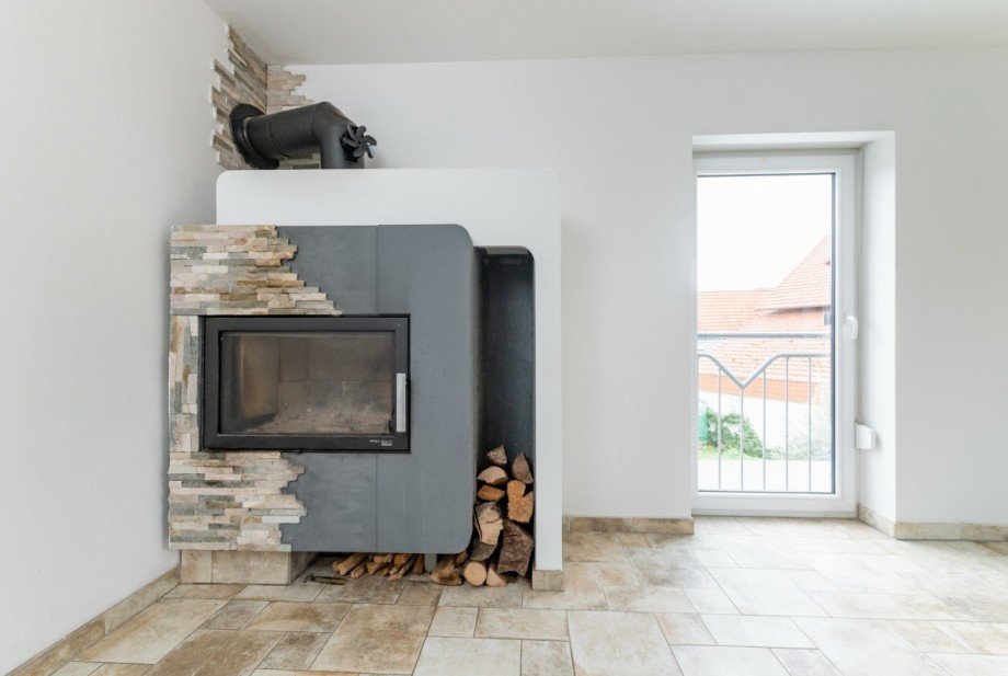 Kamin im Wohnzimmer Einfamilienhaus Herleshausen