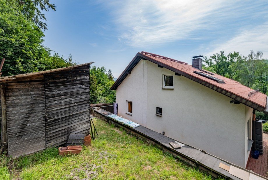 Hausr�ckseite Einfamilienhaus Wutha-Farnroda