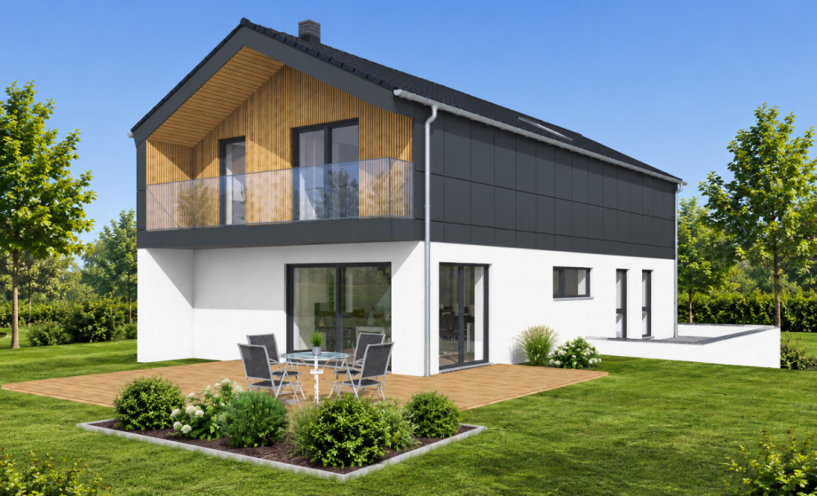 Visualisierung Haus r�ckseitig Wohngrundst�ck Eisenach
