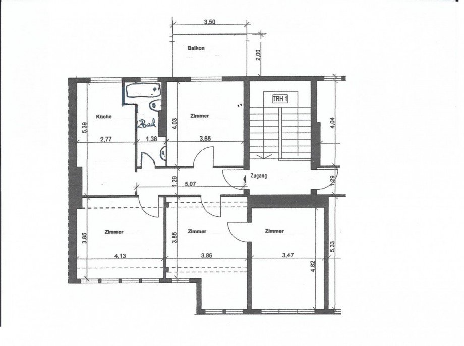 4. Obergeschoss rechts Dachgeschosswohnung Eisenach