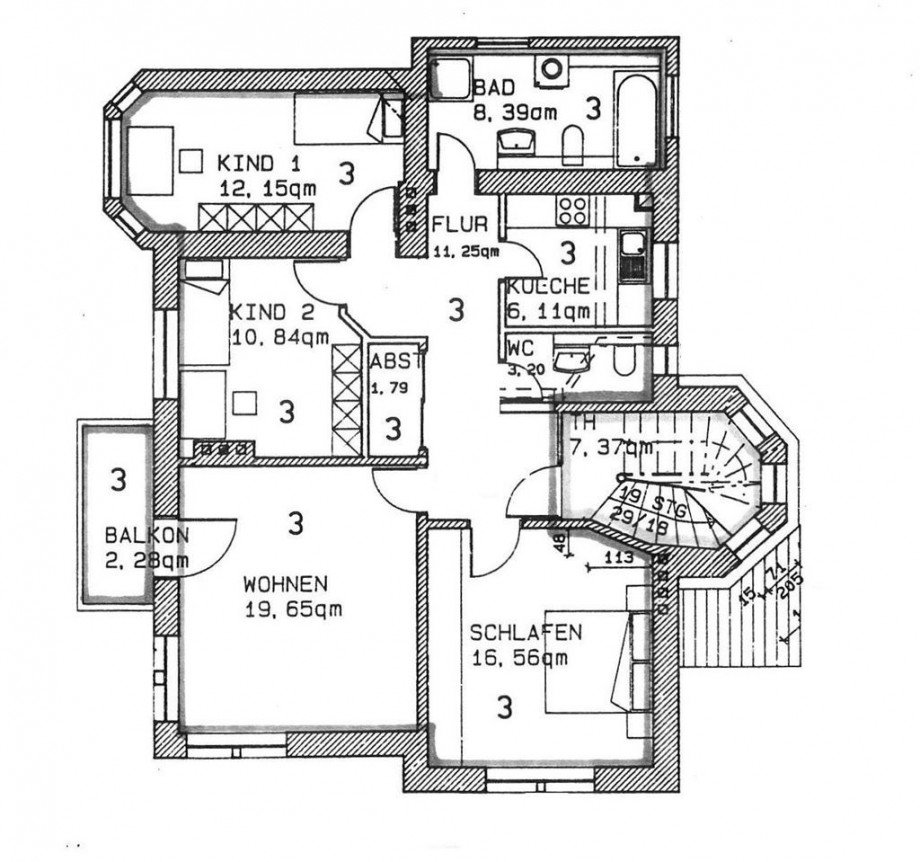 Obergeschoss Etagenwohnung Eisenach , Th�r
