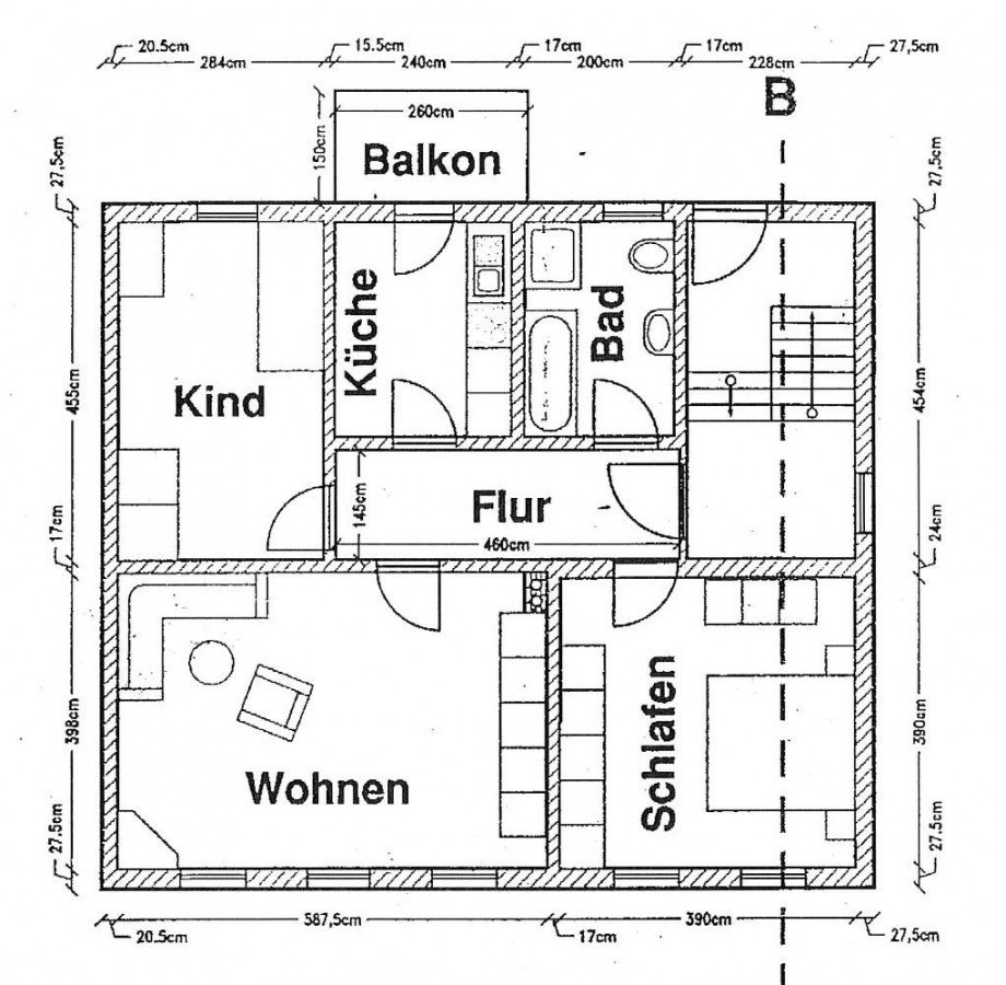 Grundriss Erdgeschosswohnung Eisenach