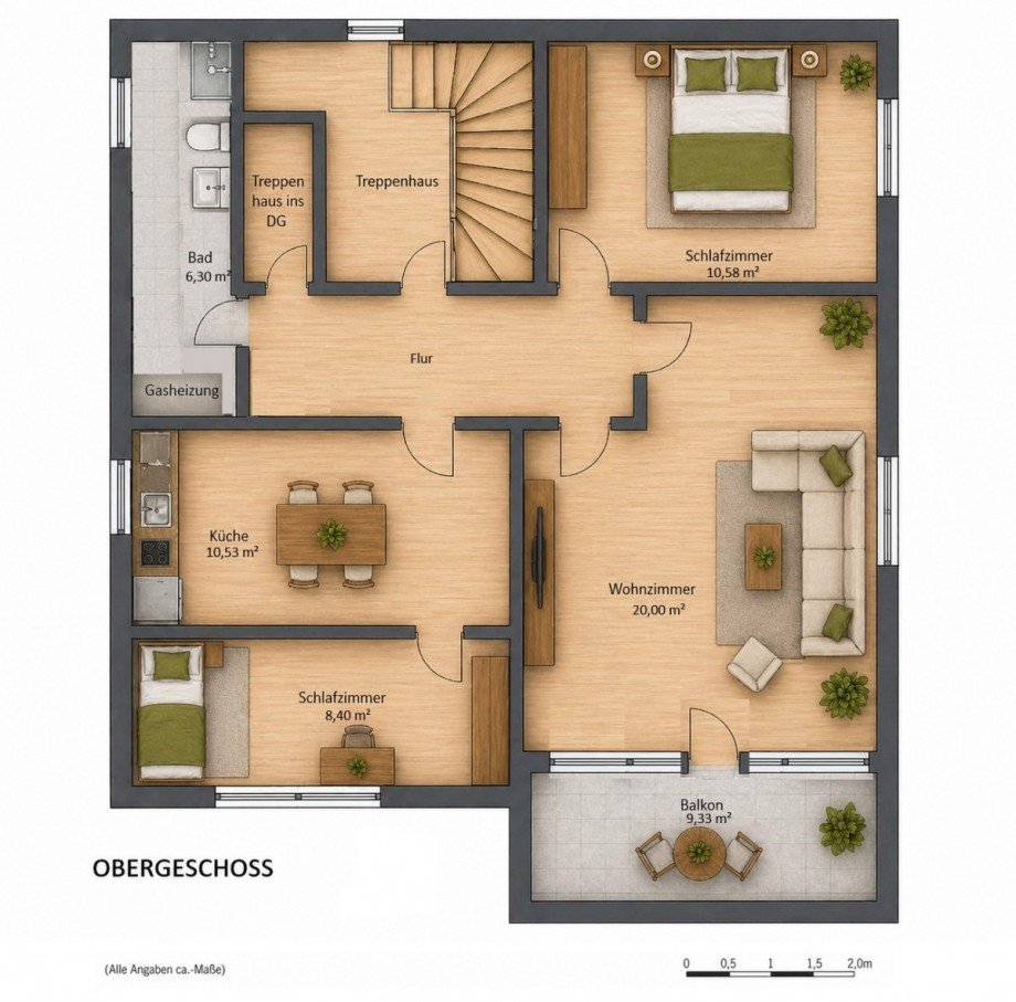 Obergeschoss Einfamilienhaus Eisenach