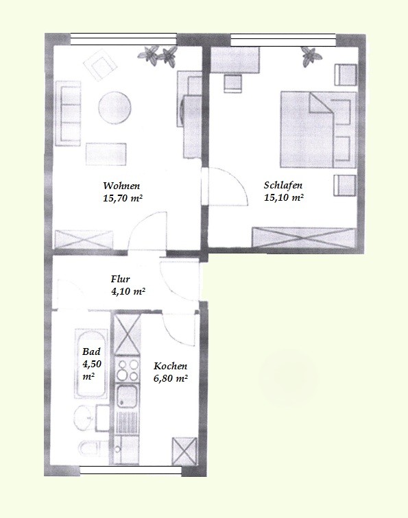 Grundriss Etagenwohnung Seebach